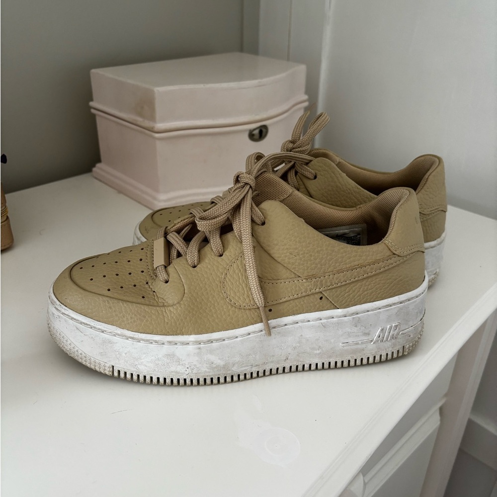 Tan Leather Air Force 1
